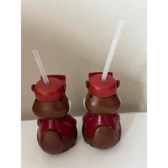 Buc-ee's Beaver 3D Sipper Drink Tumbler Cups Mugs Drinkware with Straw Buckys - Picture 3 of 5